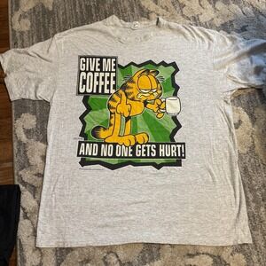 Vtg 1978‎ Garfield Single Stitch Shirt "Give Me Coffee And No One Gets Hurt" XL
